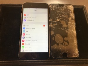 iPhone6S　ひび割れ