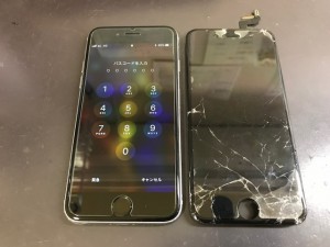 iPhone6S　パネル重度破損
