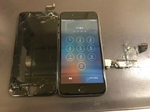 iPhone6s　画面、ドック修理