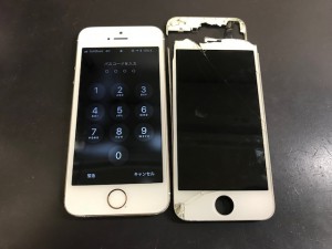 iPhone5S　液晶破損修理