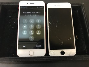 iPhone7 ひび割れ修理