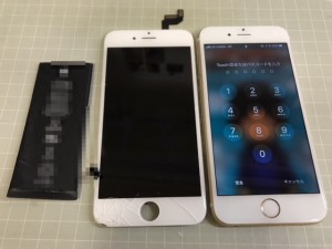 iPhone6S画面電池交換