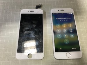 iPhone6S　ガラス割れ