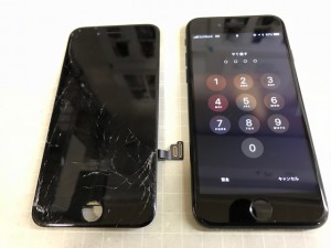 iPhone7　ガラス破損