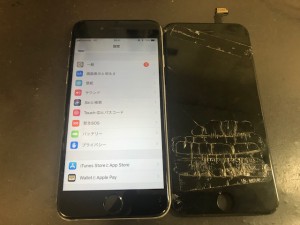 iPhone6　画面破損修理