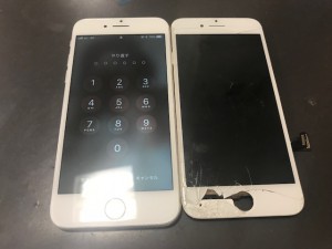 iPhone7　ガラス割れ