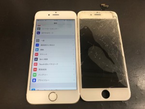 iPhone6 ガラス割れ