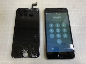 iPhone6S　ガラス破損