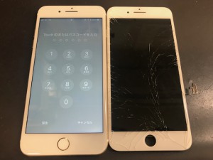 iPhone8 画面破損修理