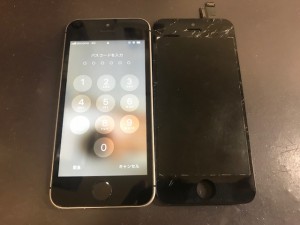 Iphone5S ガラス破損修理