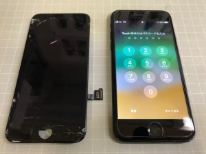 Iphone8　ガラス割れ