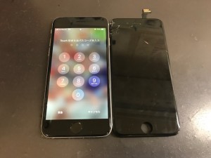 iPhone6 ガラス割れ修理　191106