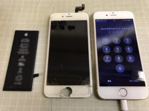 iphone6S　画面電池交換