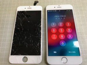 IPHONE6　ガラス割れ