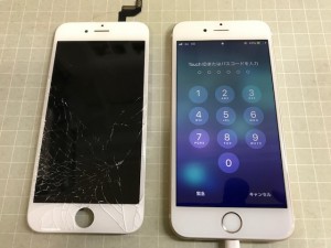 IPHONE6S　ガラス割れ