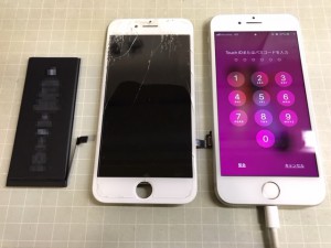 iphone7　画面と電池