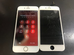 iphone6s ガラス破損