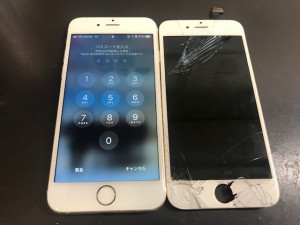 iphone6 ガラス割れ