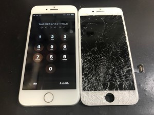 iphone8 ガラス破損