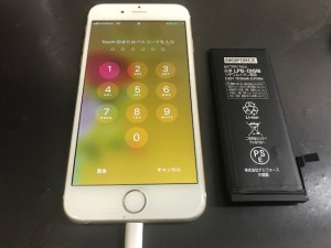 iphone6 バッテリー交換