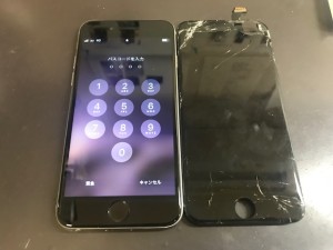 アイフォン6 ガラス割れ修理