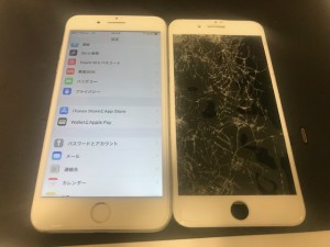 iPhone7+ ガラス破損