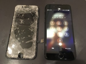 iPhone7 ガラス破損修理