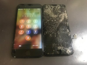 iPhone8 ガラス破損