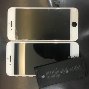 iPhone修理アイプラス河原町店　iPhone8　画面修理&バッテリー交換