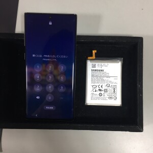 Galaxy Note10+　バッテリー膨張　バッテリー交換即日　京都市