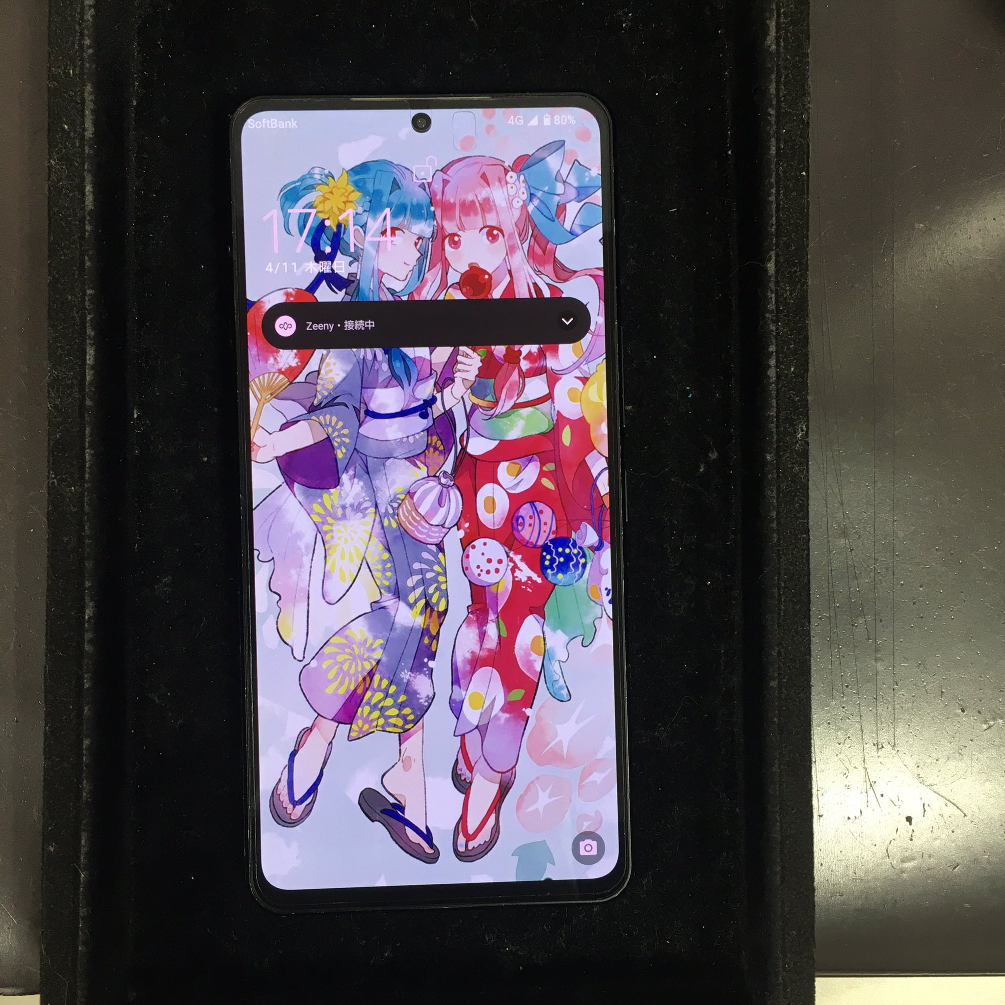 AQUOSR7 ガラスコーティング+ガラスフィルム合わせ技 スタッフ私物