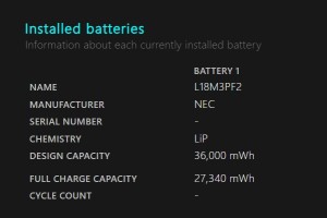 surface パソコン Batteryreport
